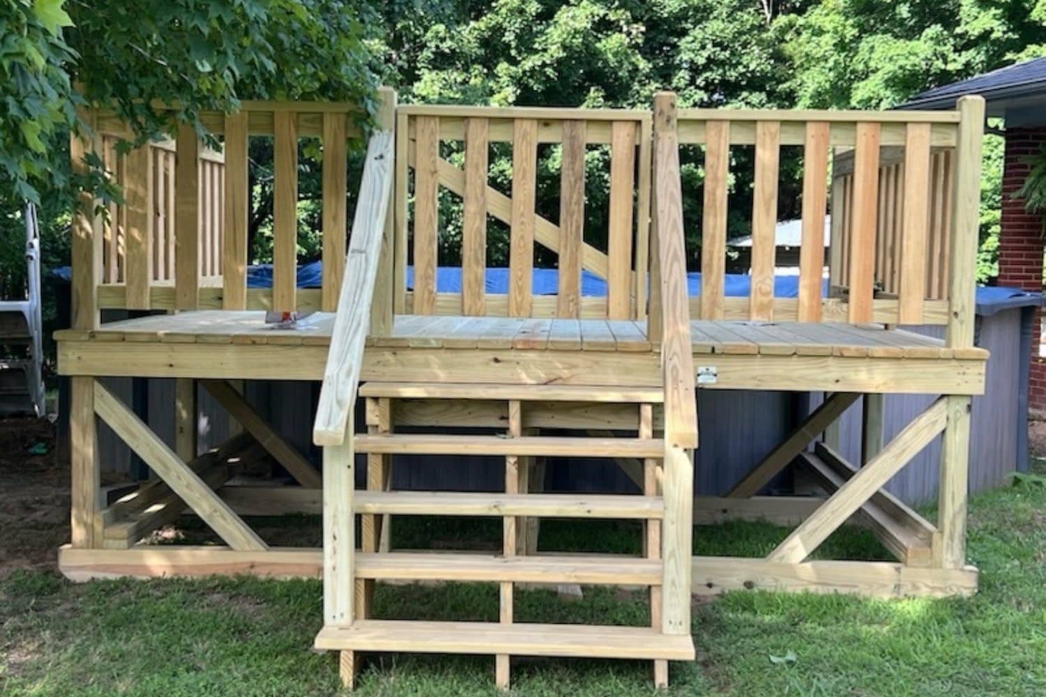 10×12 treated pool deck in scottsville
