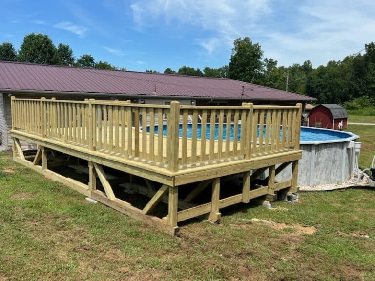12x24 Treated Pool Deck in Whitley City KY 2