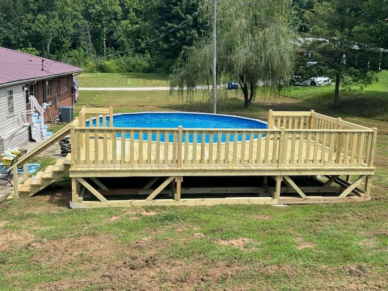 12x24 Treated Pool Deck in Whitley City, KY
