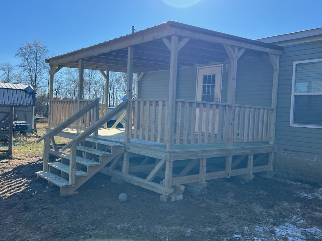 12×20 Porch with Metal Roof in Linville, KY