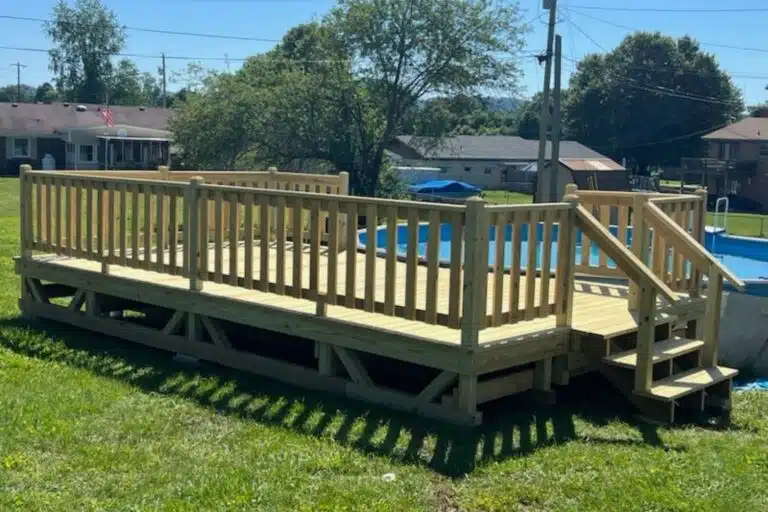 12×20 treated pool deck in somerset kentucky
