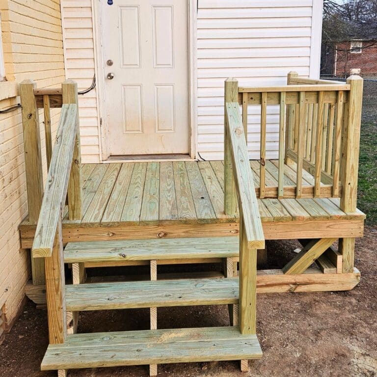 6x8 treated wood deck in Smyrna TN.