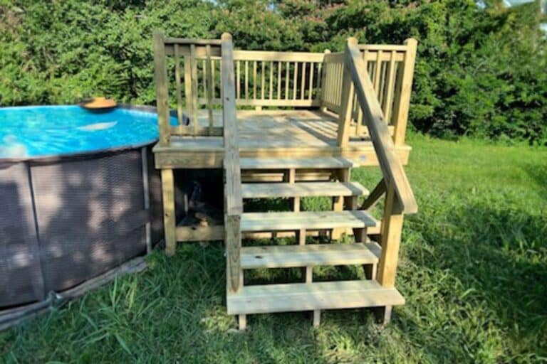8x10 aboveground pool deck in scottsville KY