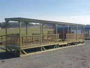 8x40 Deck With Single Sloped Roof