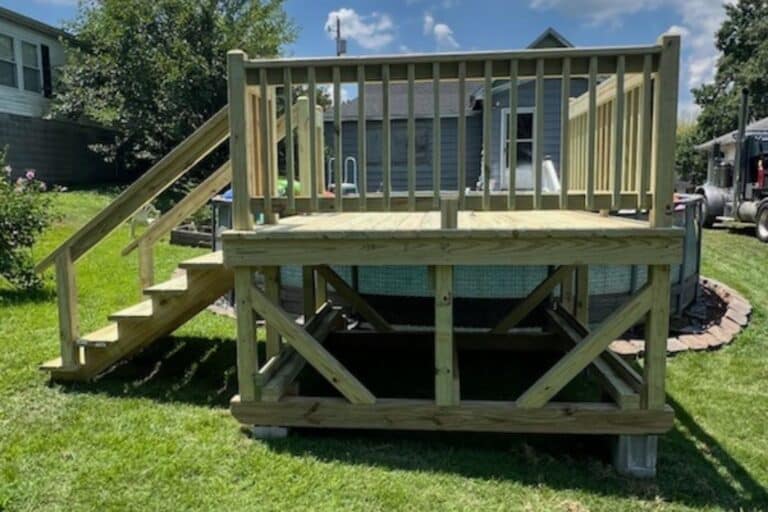 8x8 aboveground pool deck in central city KY