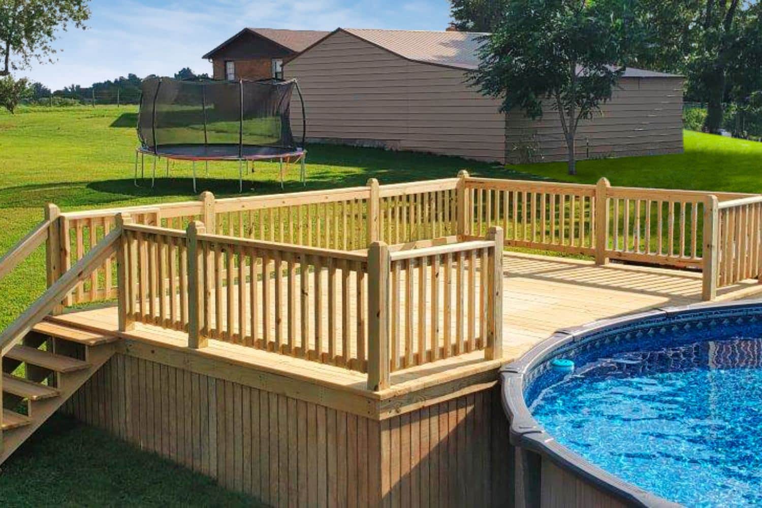 Pool Deck besides pool in Kentucky