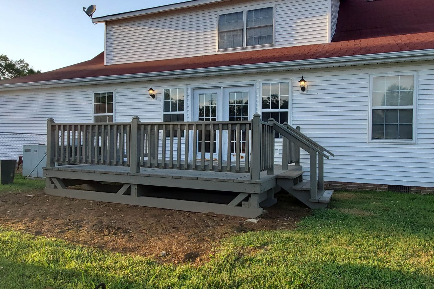 Kentucky prebuilt decks outside a kentucky home with view of foundation structure