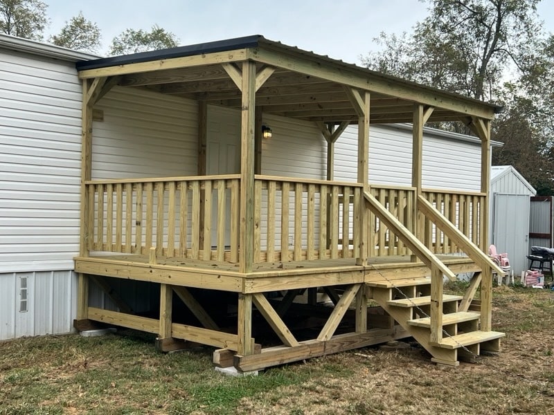 10x16 Treated Deck with Roof in Greenville, IN