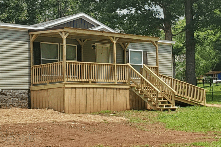 Wooden Mobile Home Porches
