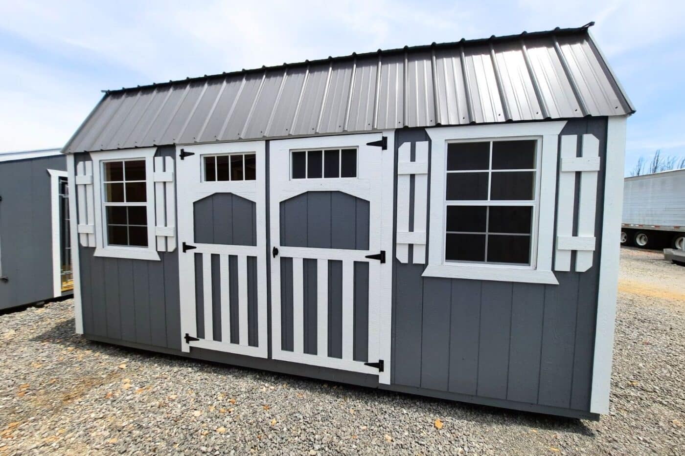 black and gray garden sheds for sale in TN & KY
