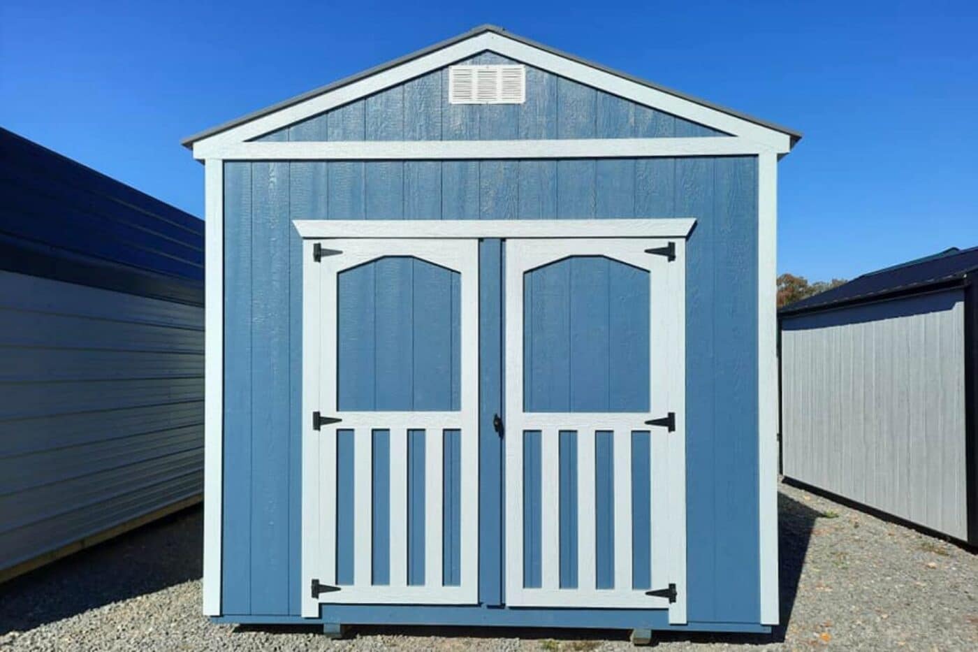 blue wooden garden sheds for sale in TN & KY
