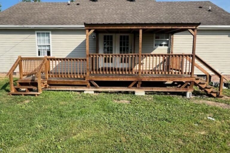 brown 10x24 porch with roof in lafayette TN