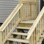 portable decks with handrailing