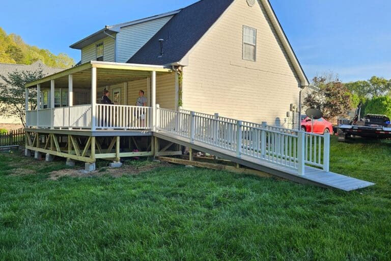 prebuilt 12x30 vinyl porch in Knoxville TN